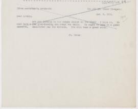 Letter to St. Clair Thomson, March 9, 1914