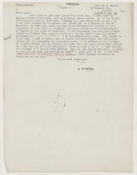 Letter to Henry Vining Ogden, August 1, 1884(?)