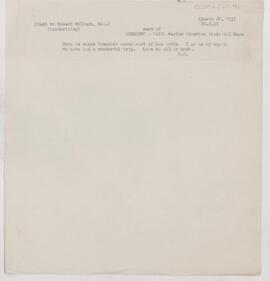 Letter to Edward F. Milburn, March 28, 1911