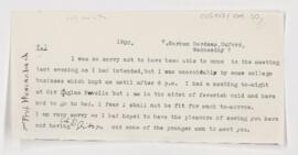 Letter to Karl Friedrich Wenckebach, (March 1906 ?)
