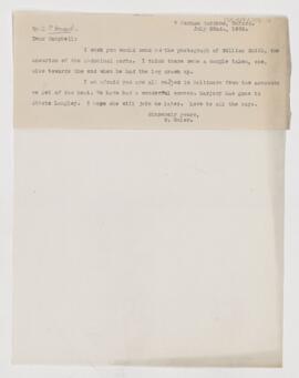Letter to Campbell Palmer Howard, July 22, 1905