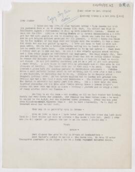 Letter to Susan Revere Chapin, October 29, 1915
