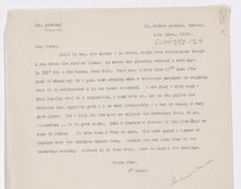 Letter to Harvey Cushing, November 14, 1919