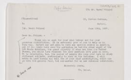 Letter to Henry Phipps, June 12, 1907