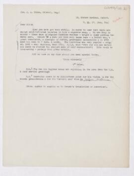 Letter to John Alexander Nixon, February 7, 1917