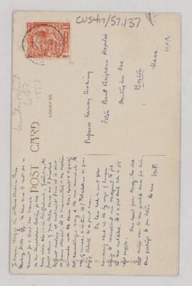 Letter to Harvey Cushing, August 24, 1925