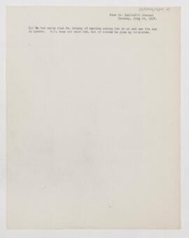 Extract from Archibald Malloch's journal, July 24, 1917