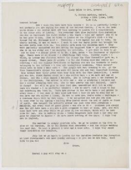 Letter to Mrs. John Revere