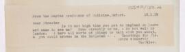 Letter to Edward Clark Streeter, January 13, 1919