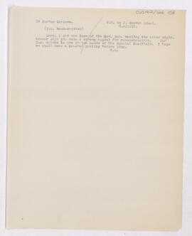 Letter to John George Adami, December 6, 1918