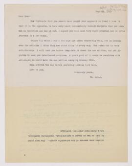 Letter to Thomas McCrae, May 6, 1910