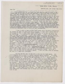 Letter to Susan Revere Chapin, December 1, 1914