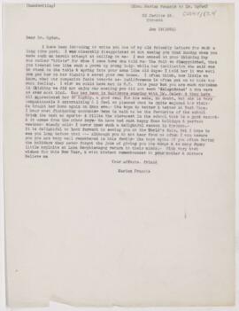 Letter to Henry Vining Ogden, January 19, 1891