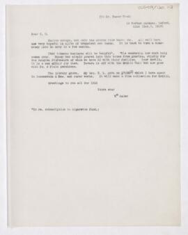 Letter to Casey Albert Wood, December 22, 1915