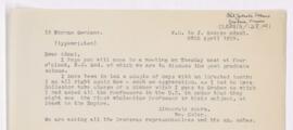 Letter to John George Adami, April 25, 1919