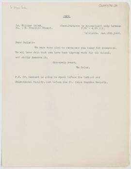 Letter to Thomas Stephen Cullen, March 15, 1900