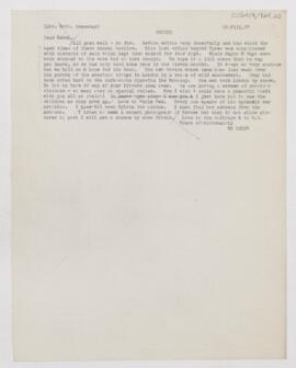 Letter to Mabel Brewster, August 25, 1917