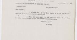 Letter to Herbert Stanley Birkett, March 12, 1915