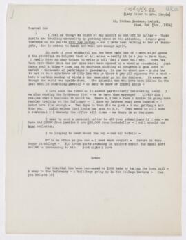 Letter to Susan Revere Chapin, November 3, 1914