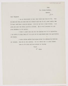 Letter to Francis John Shepherd, February 28, 1910