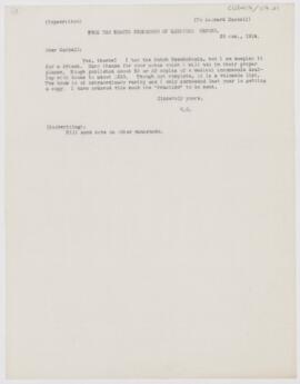 Letter to Leonard L. Mackall, January 20, 1914