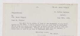Letter to Henry Phipps, July 20, 1908