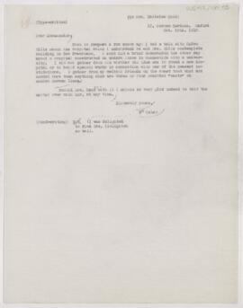 Letter to Whitelaw Reid, October 19, 1910