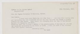 Letter to Thomas Lewis, February 28, 1912