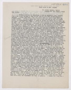 Letter to Susan Revere Chapin, September 15, 1914