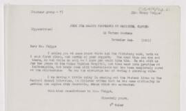 Letter to Henry Phipps, November 2, 1911