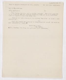 Letter to John Young Walker MacAlister, (June 1917 ?)