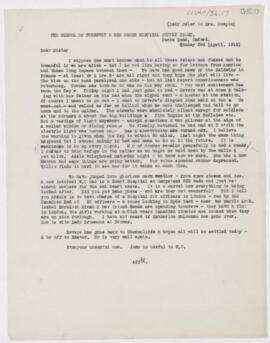 Letter to Susan Revere Chapin, April 3, 1916