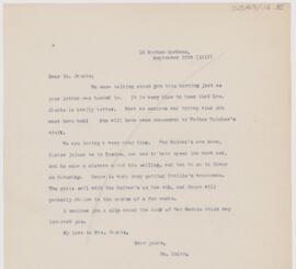 Letter to Henry Barton Jacobs, September 25, 1913