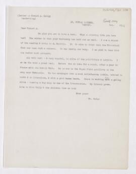 Letter to Howard Atwood Kelly, May 1, 1916