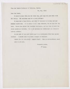 Letter to Joseph Hersey Pratt, May 21, 1915