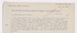 Letter to Bertrand Dawson, January 31, 1919