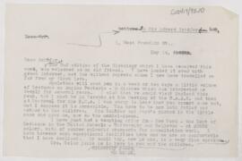 Letter to Edward A. Sharpey Schäfer, May 14, 1897(?)