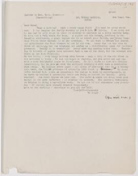Letter to Mabel Brewster, December 31, 1914