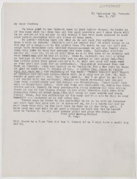 Letter to Charlotte Osler, December 9, 1898