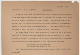 W. W. Francis reminiscences, December , 1919