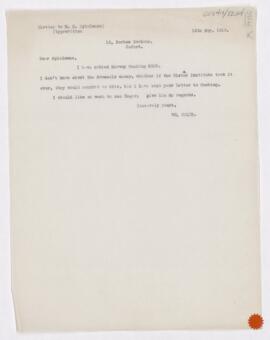 Letter to Marion Harry Spielmann, May 13, 1919