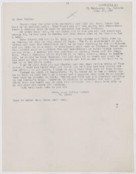 Letter to William Osler, August 28, 1897