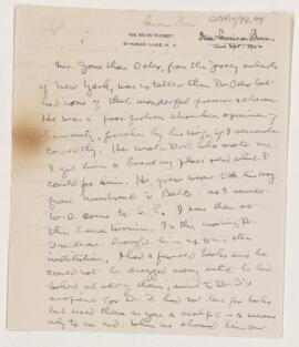 Letter to  Unidentified, September 1902
