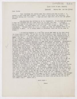 Letter to Susan Revere Chapin, January 5, 1915