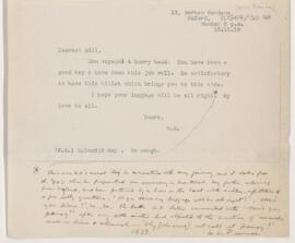 Letter to William Willoughby Francis, November , 1919