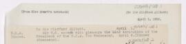 Letter to Thomas Clifford Allbutt, April 1, 1919
