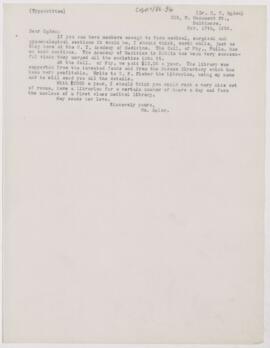 Letter to Henry Vining Ogden, November 17, 1890