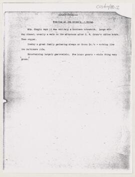 Manuscript notes regarding Lady Osler's first husband and his family