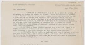 Letter to Berlin American Ambassador, August 27, 1914