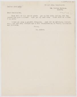 Letter to John Young Walker MacAlister, (May 2, 1914 ?)